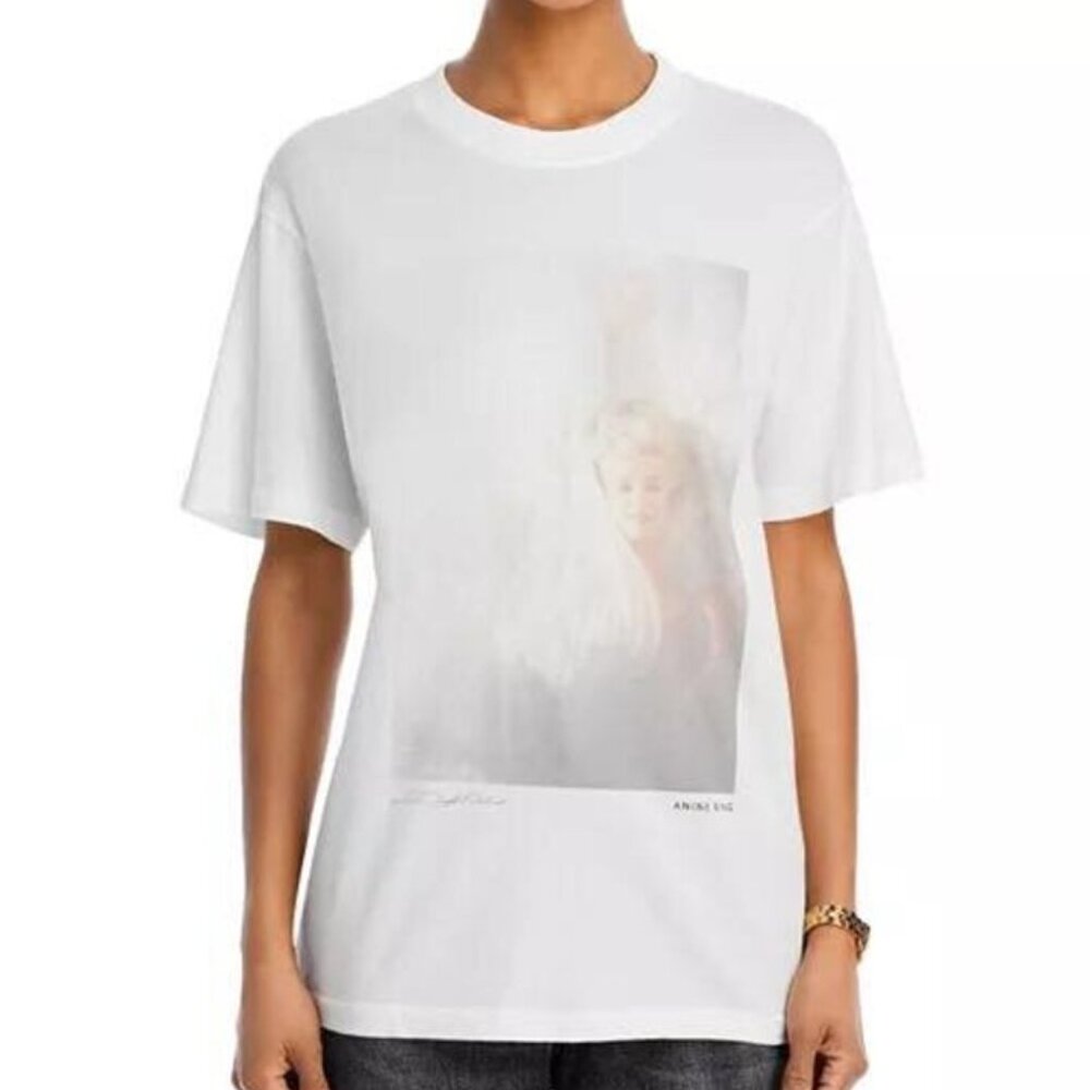 Anine Bing Lili Crewneck Marilyn Monroe Print Tee - Size Medium